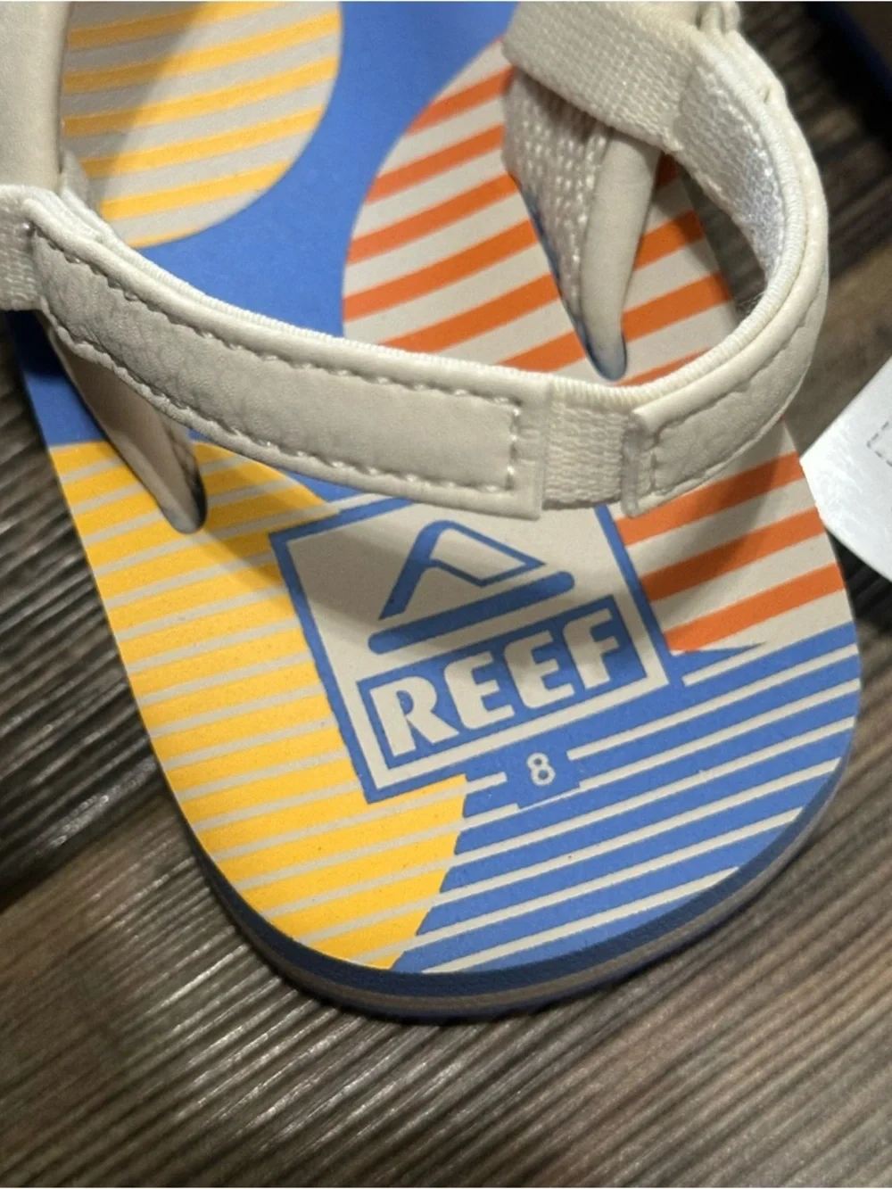 REEF little kids flip flop sandals size 8 NEW cushion soft summer water shoe
